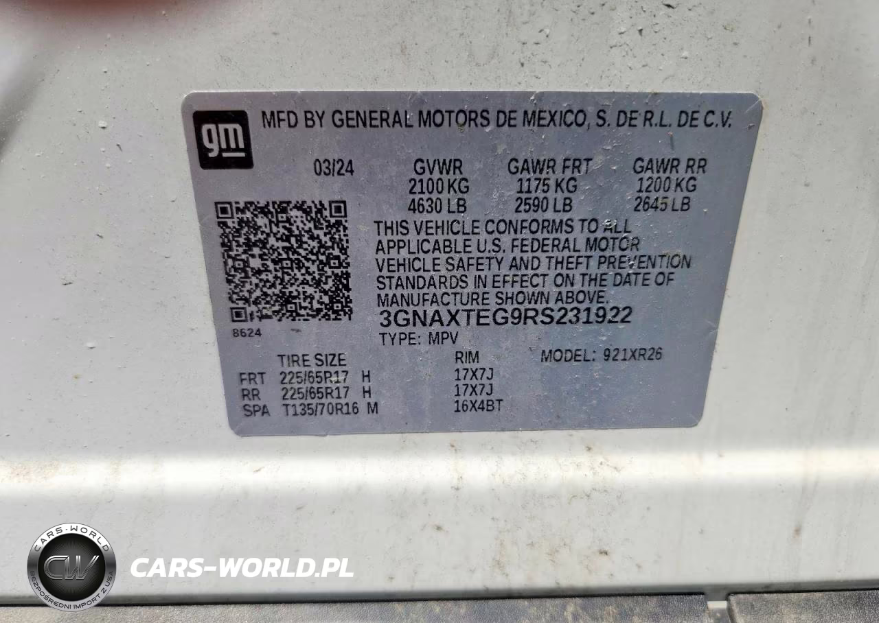 2024 Chevrolet Equinox Lt VIN:3GNAXTEG9RS231922 - 13