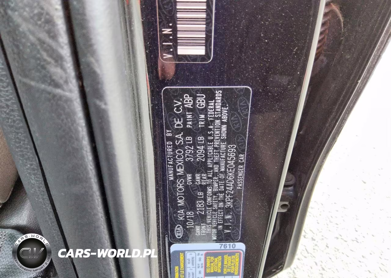 2019 Kia Forte Lxs VIN:3KPF24AD6KE045693 - 13