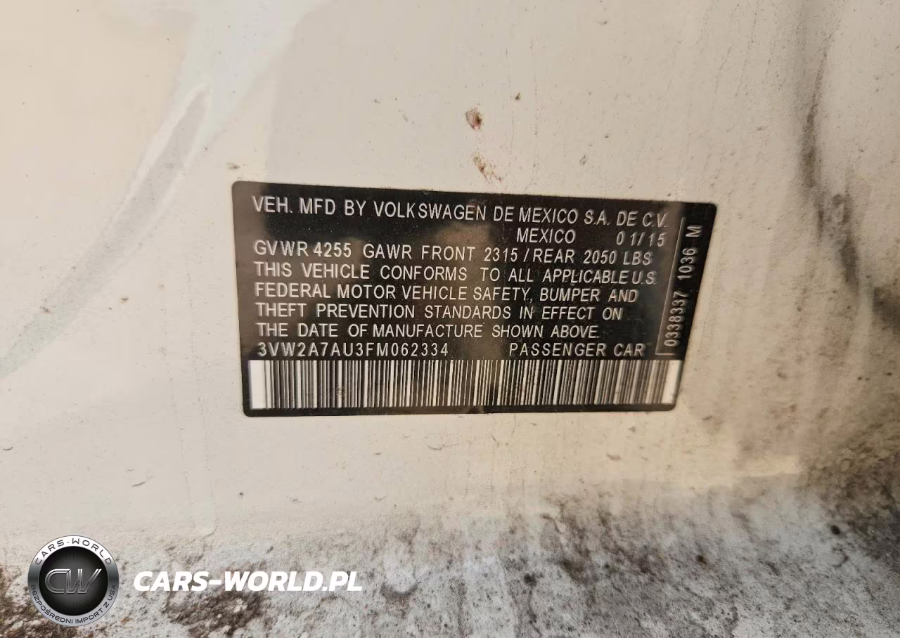 2015 Volkswagen Golf Tdi VIN:3VW2A7AU3FM062334 - 12