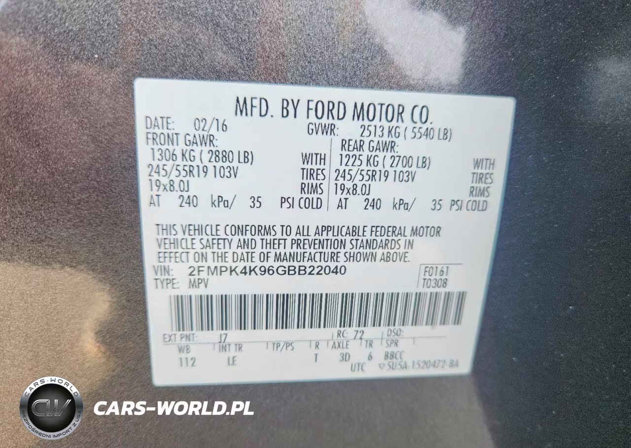 2016 Ford Edge Titanium VIN:2FMPK4K96GBB22040 - 12