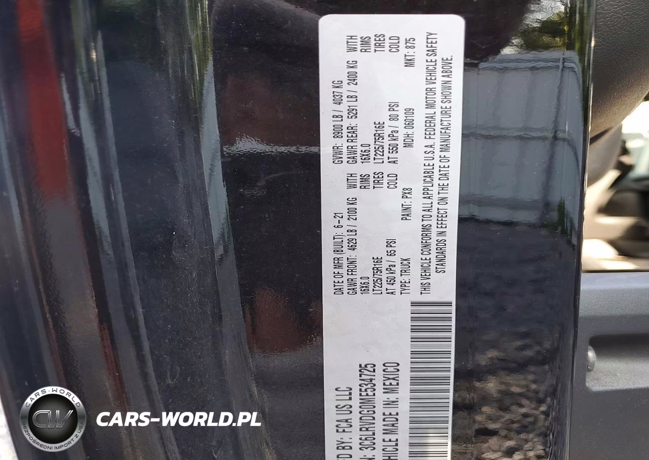 2021 Ram Promaster 2500 High Roof 159 Wb VIN:3C6LRVDG0ME534725 - 14