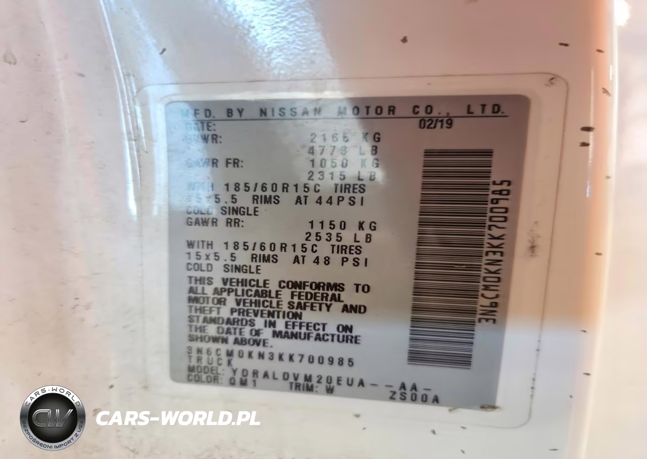2019 Nissan Nv200 Delivery Van VIN:3N6CM0KN3KK700985 - 13