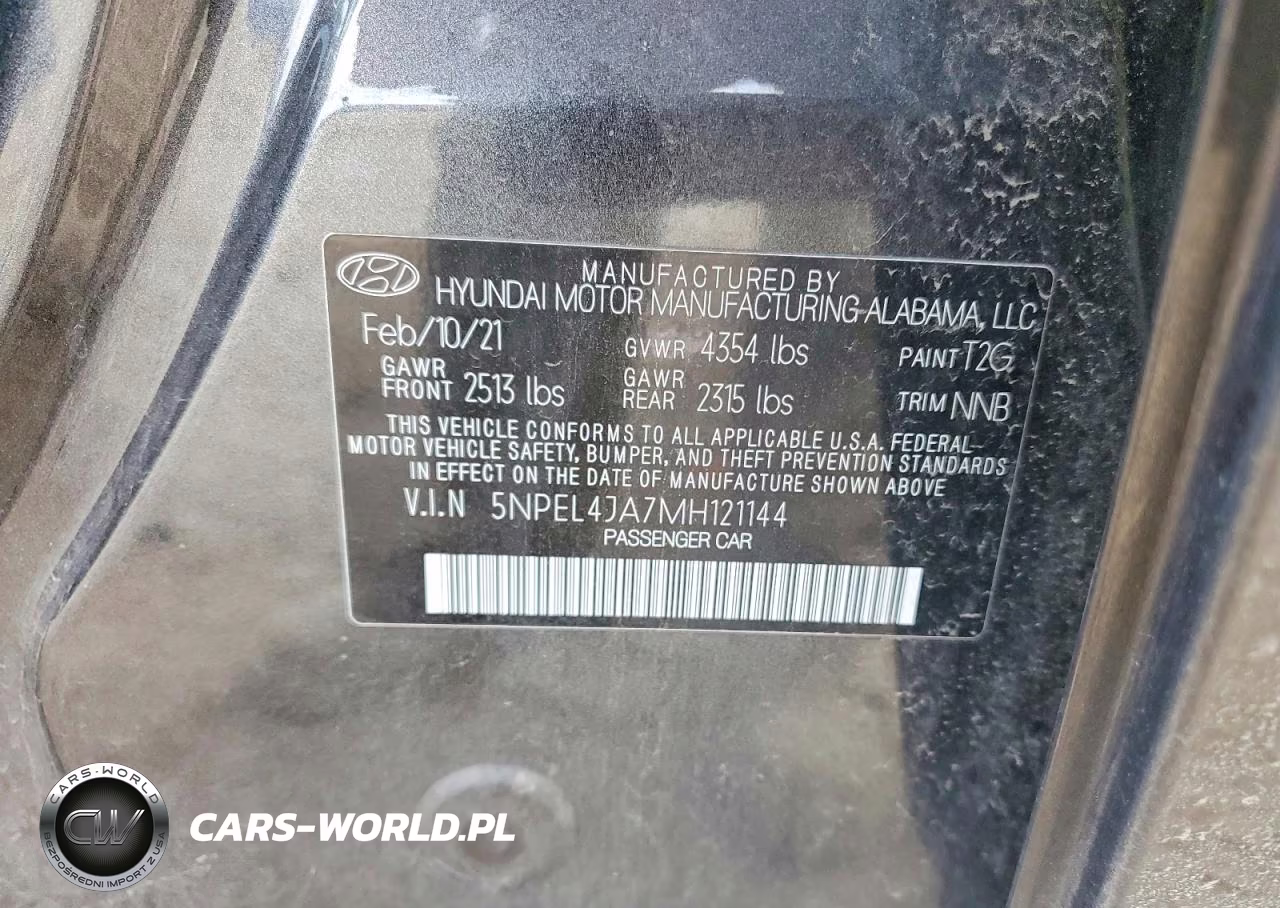 2021 Hyundai Sonata Sel VIN:5NPEL4JA7MH121144 - 12