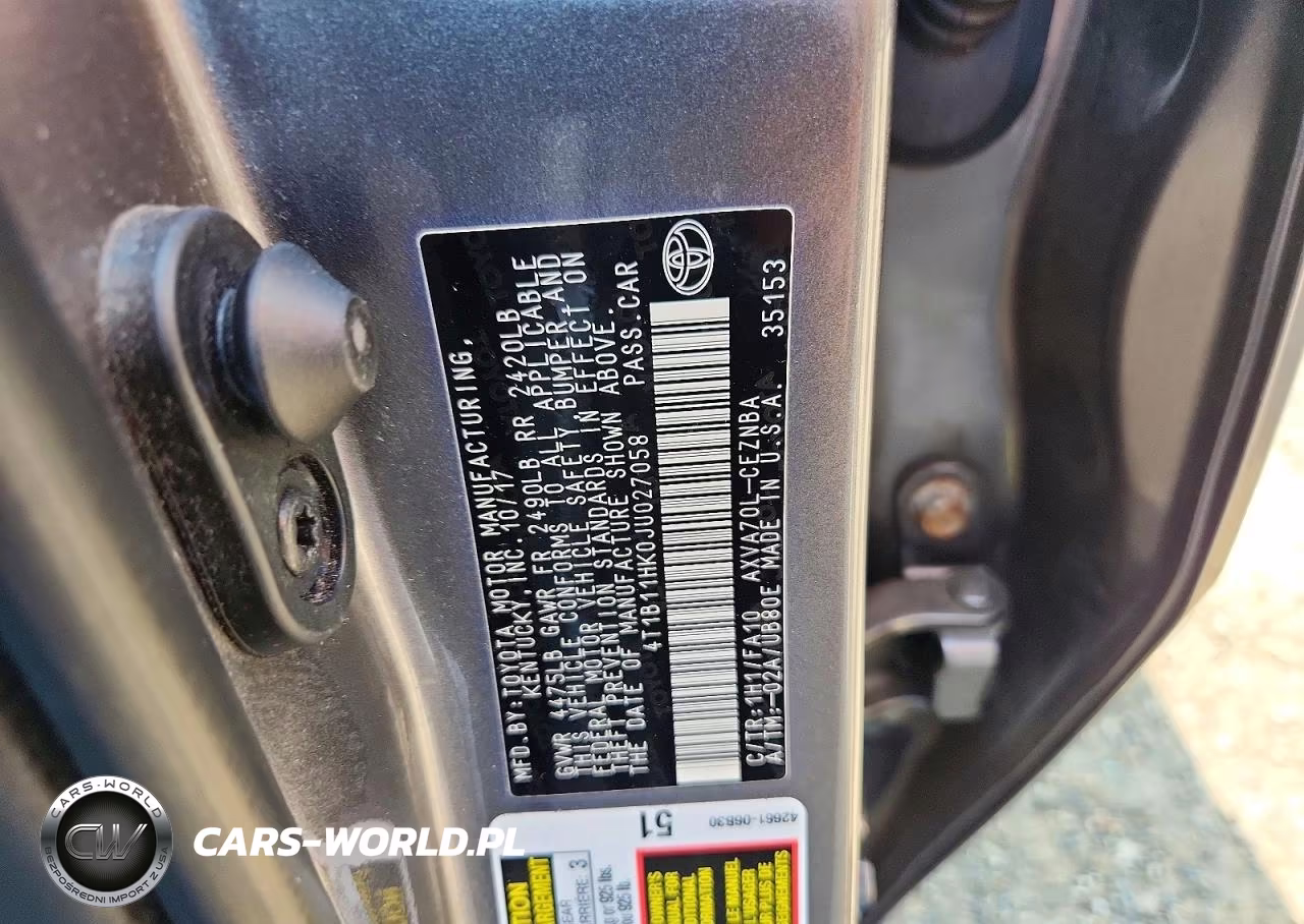 2018 Toyota Camry Le VIN:4T1B11HK0JU027058 - 12