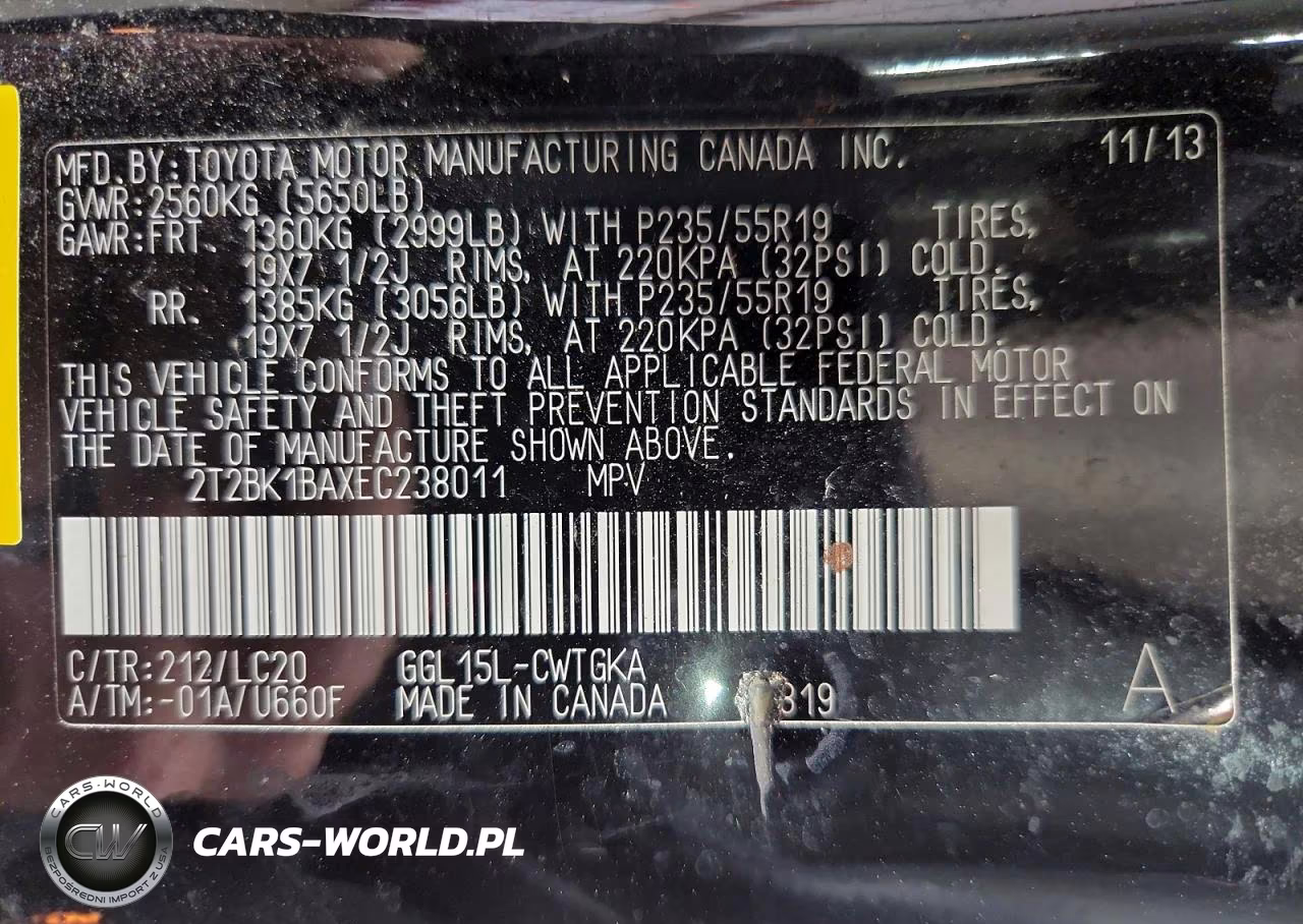 2014 Lexus Rx 350 Base VIN:2T2BK1BAXEC238011 - 13