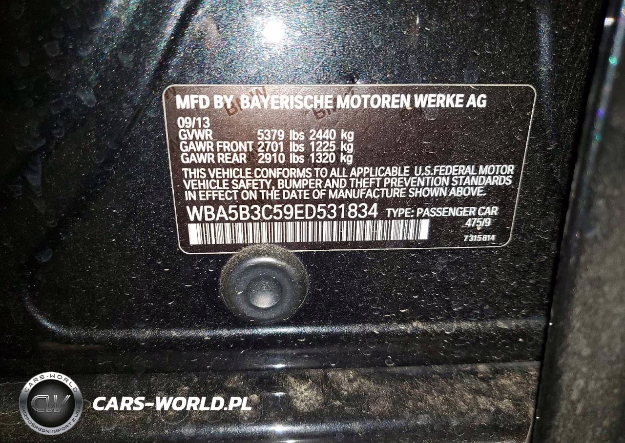 2014 BMW 535 Xi VIN:WBA5B3C59ED531834 - 12