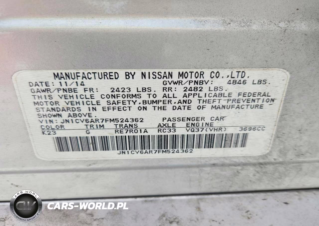 2015 Infiniti Q40 Base VIN:JN1CV6AR7FM524362 - 12