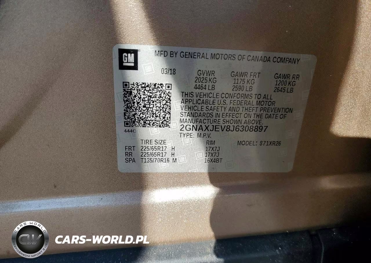 2018 Chevrolet Equinox Lt VIN:2GNAXJEV8J6308897 - 13