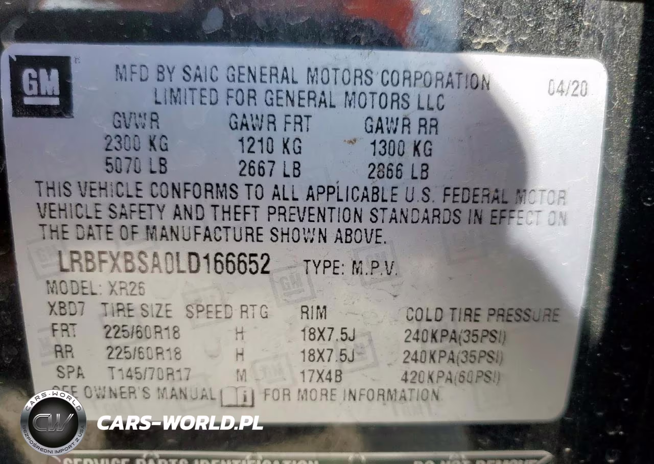 2020 Buick Envision Preferred VIN:LRBFXBSA0LD166652 - 13