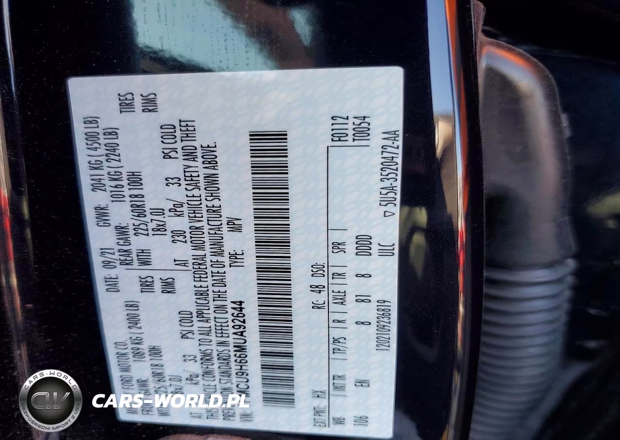 2021 Ford Escape Sel VIN:1FMCU9H66MUA92644 - 13