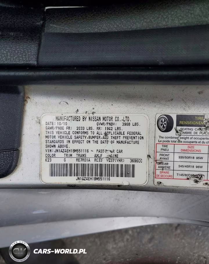 2011 Nissan 370Z Base VIN:JN1AZ4EH1BM551116 - 12