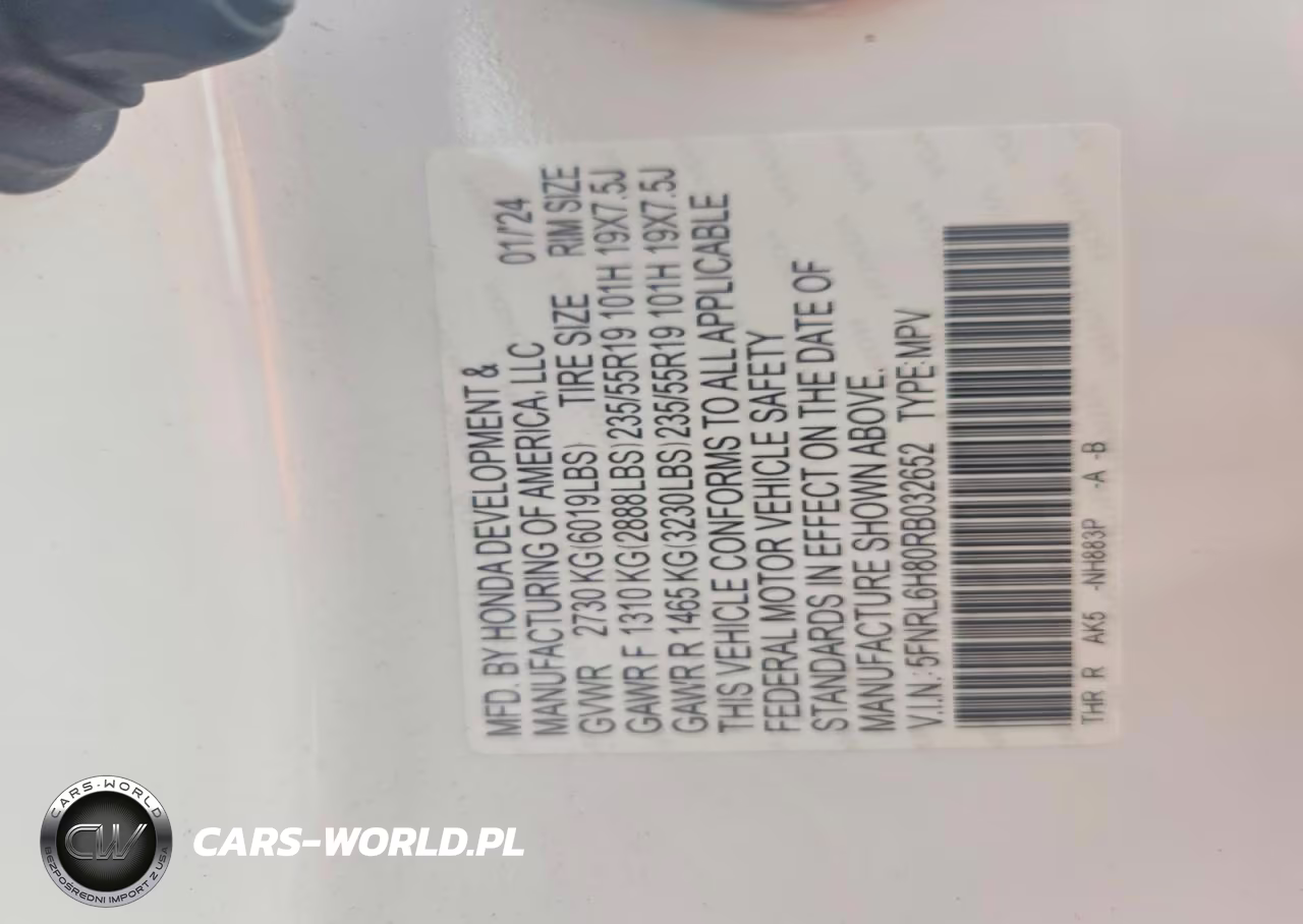 2024 Honda Odyssey VIN:5FNRL6H80RB032652 - 13