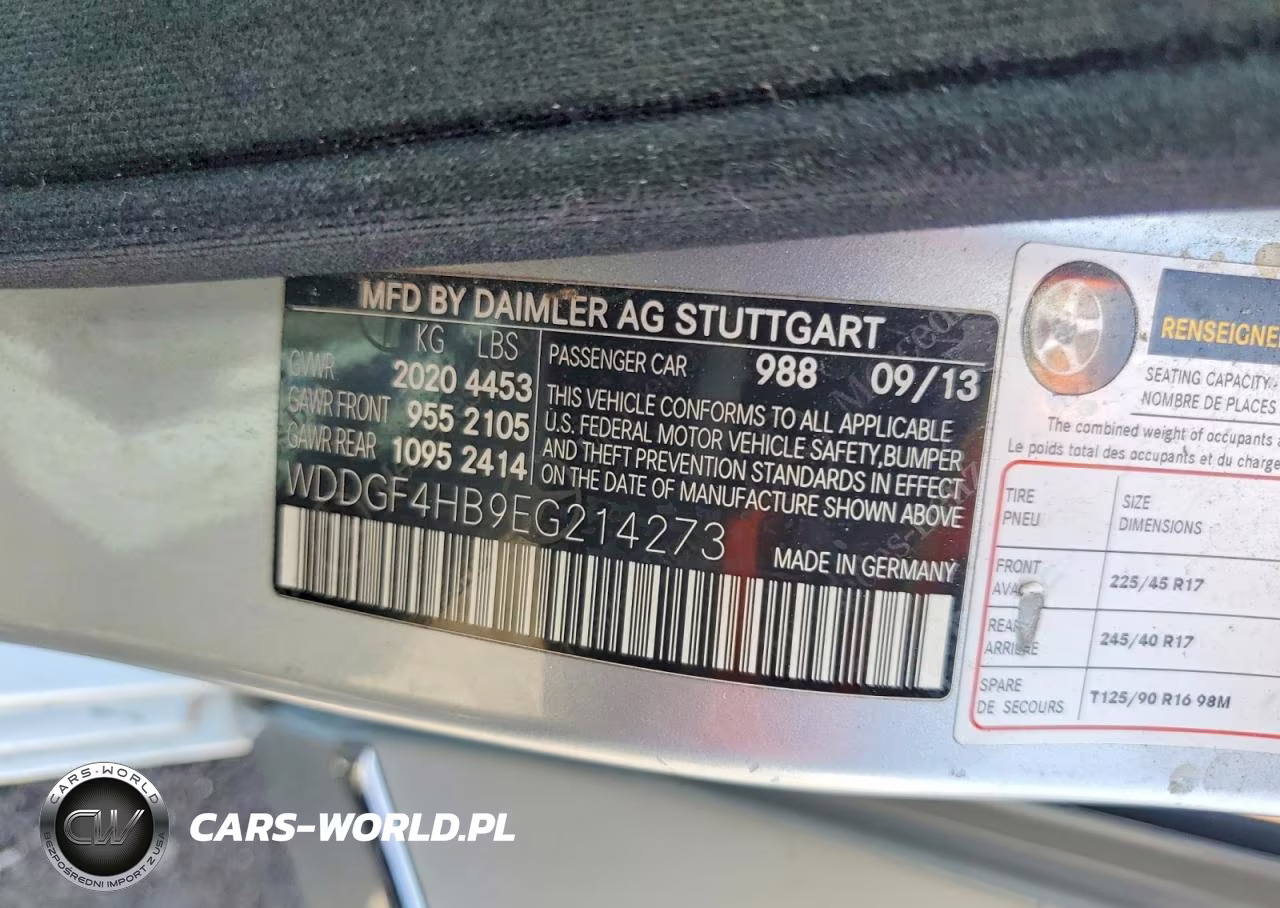 2014 Mercedes-Benz C 250 VIN:WDDGF4HB9EG214273 - 12