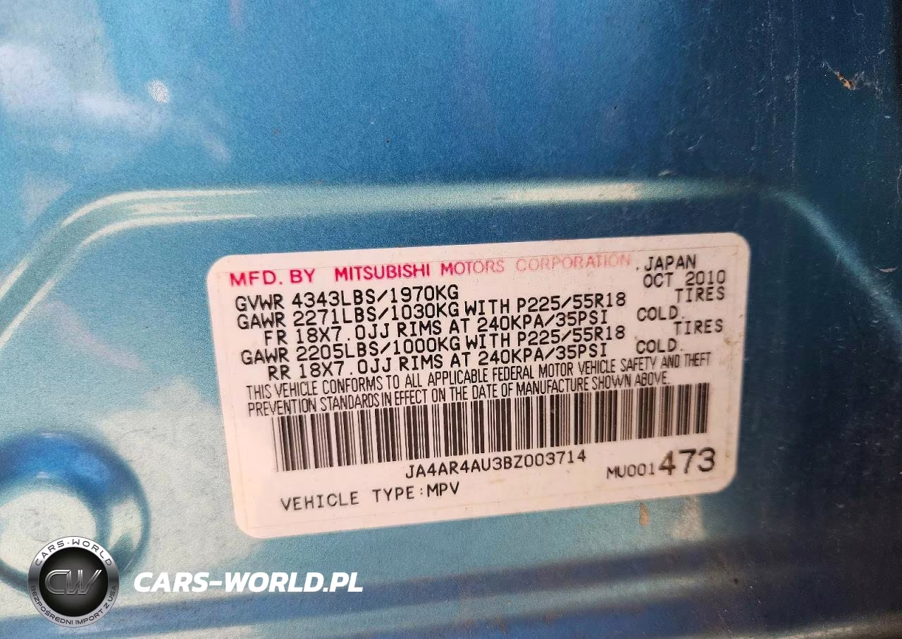 2011 Mitsubishi Outlander Sport Se VIN:JA4AR4AU3BZ003714 - 13