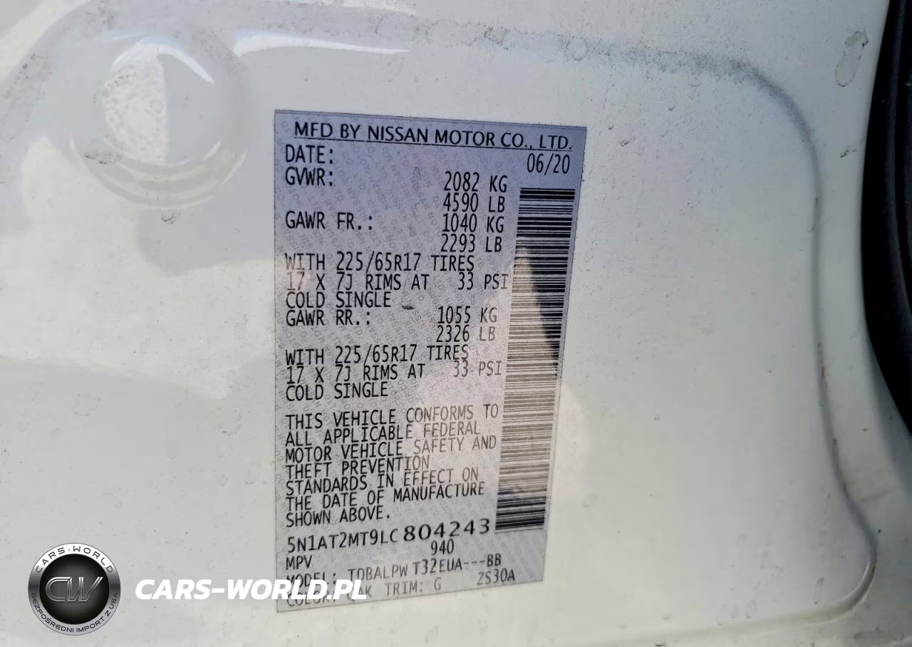 2020 Nissan Rogue S VIN:5N1AT2MT9LC804243 - 13