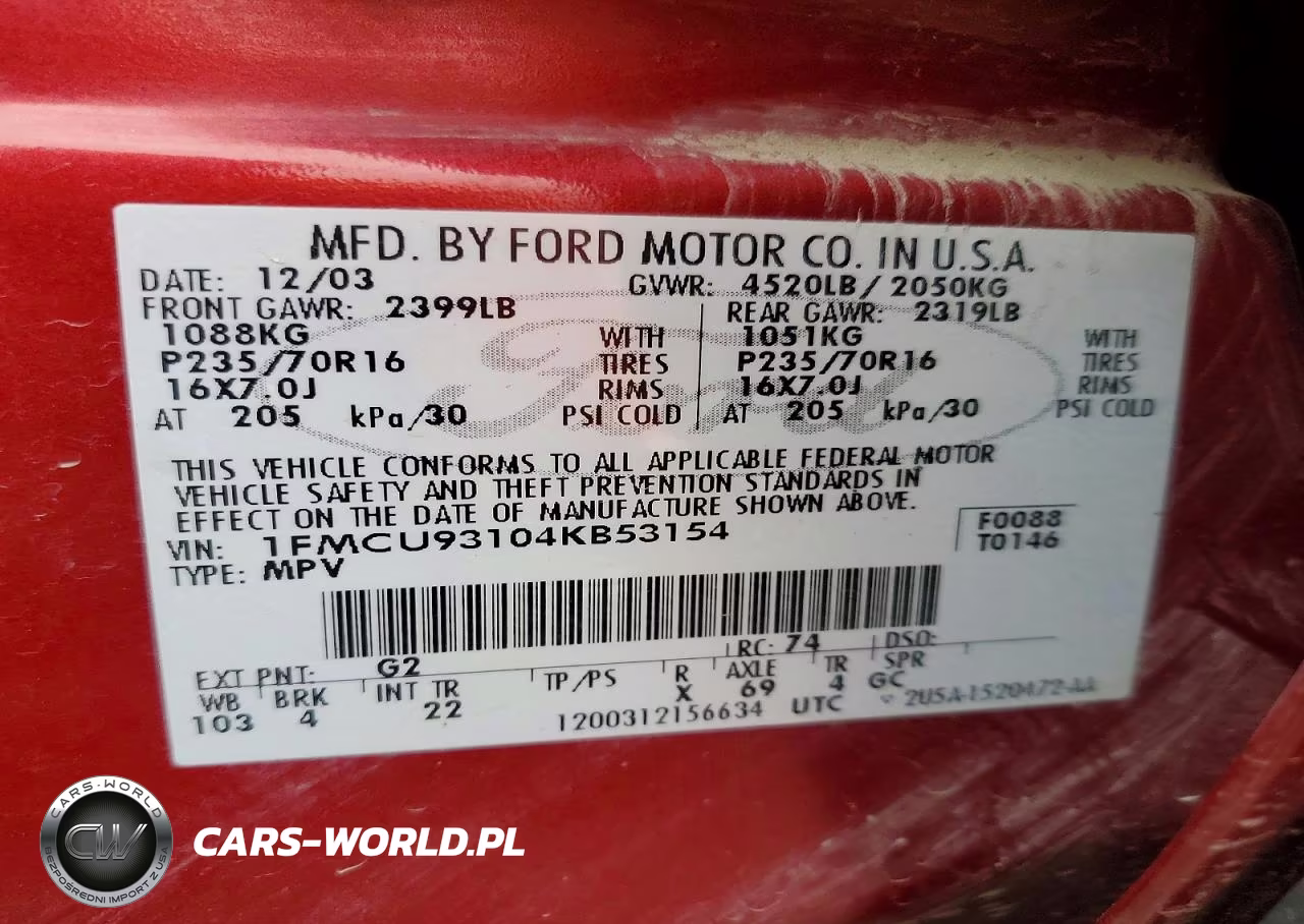 2004 Ford Escape Xlt VIN:1FMCU93104KB53154 - 14