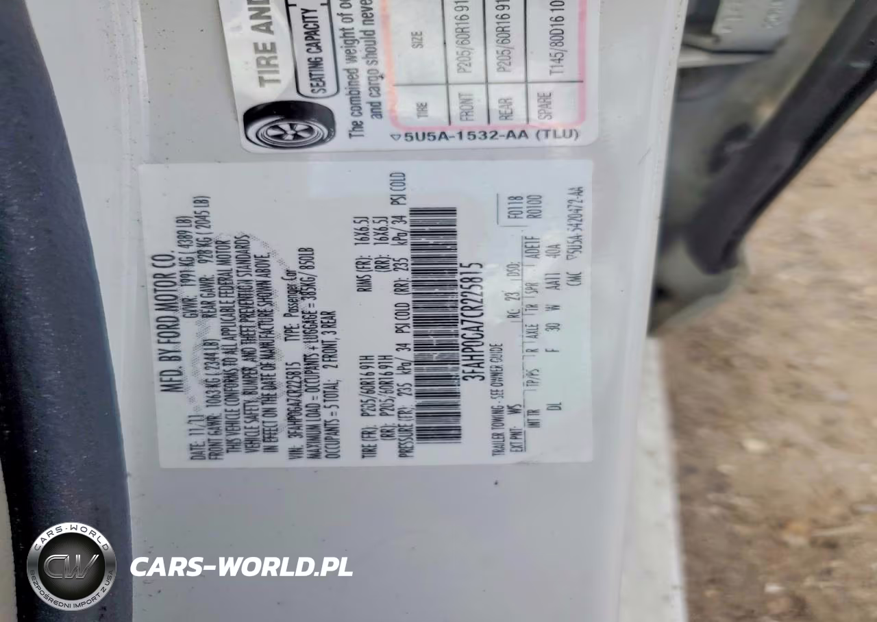 2012 Ford Fusion S VIN:3FAHP0GA7CR225815 - 12