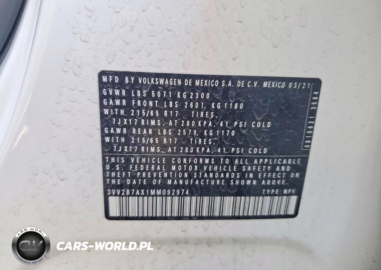 2021 Volkswagen Tiguan Se VIN:3VV2B7AX1MM092974 - 13