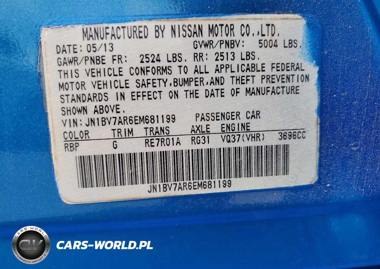 2014 Infiniti Q50 Base VIN:JN1BV7AR6EM681199 - 12