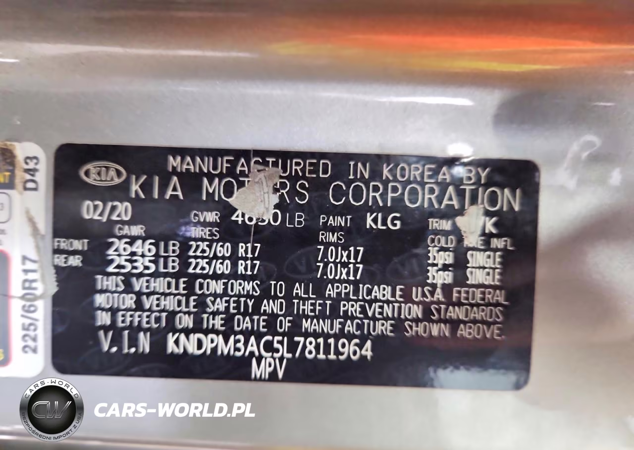 2020 Kia Sportage Lx VIN:KNDPM3AC5L7811964 - 13