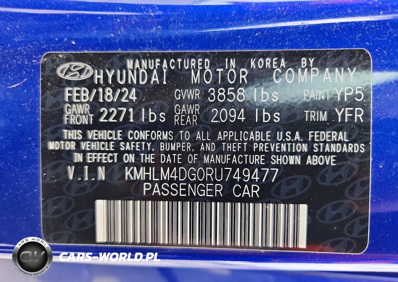 2024 Hyundai Elantra Sel VIN:KMHLM4DG0RU749477 - 13