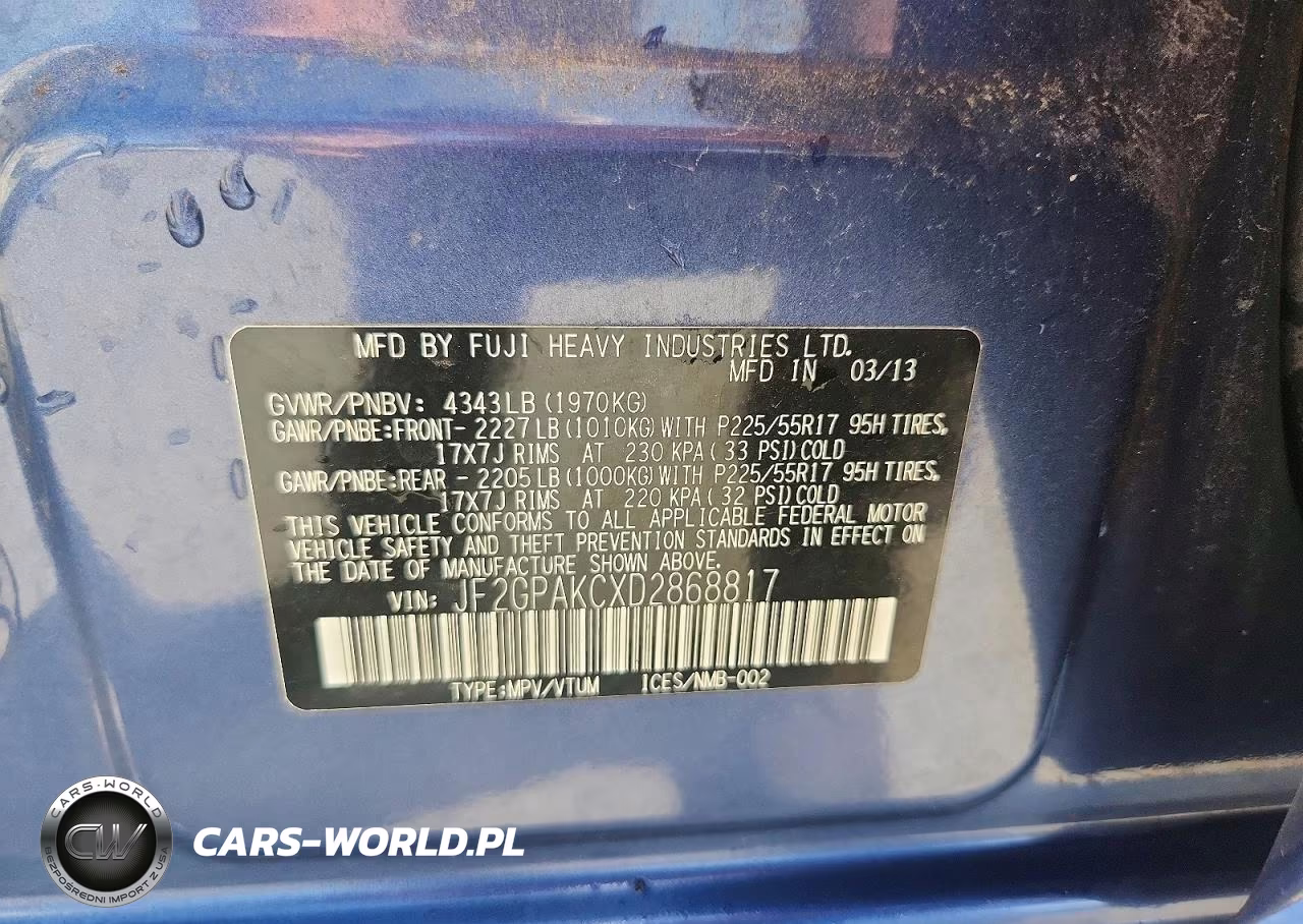 2013 Subaru Xv Crosstrek 2.0 Limited VIN:JF2GPAKCXD2868817 - 13
