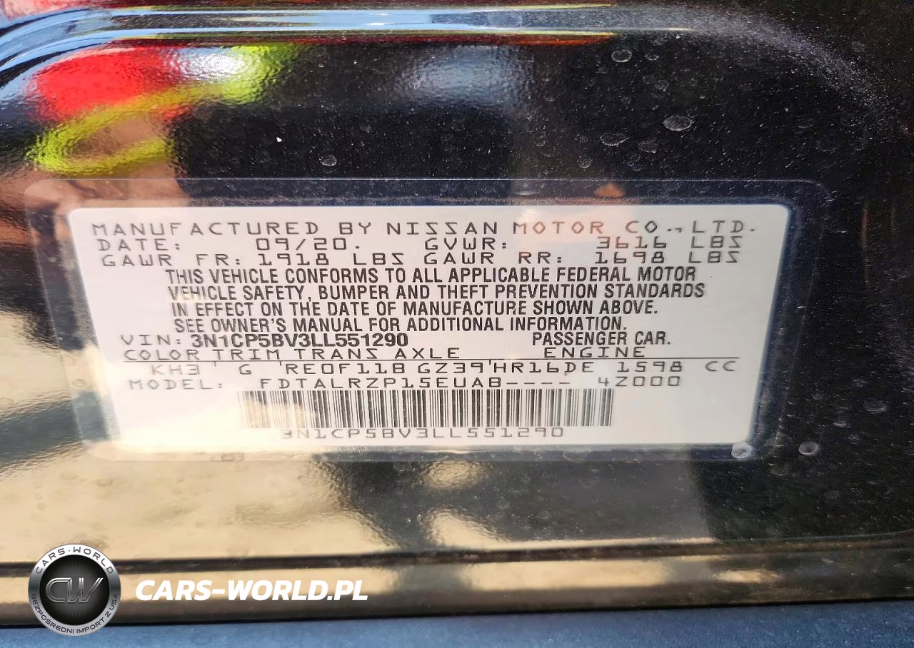 2020 Nissan Kicks S VIN:3N1CP5BV3LL551290 - 13