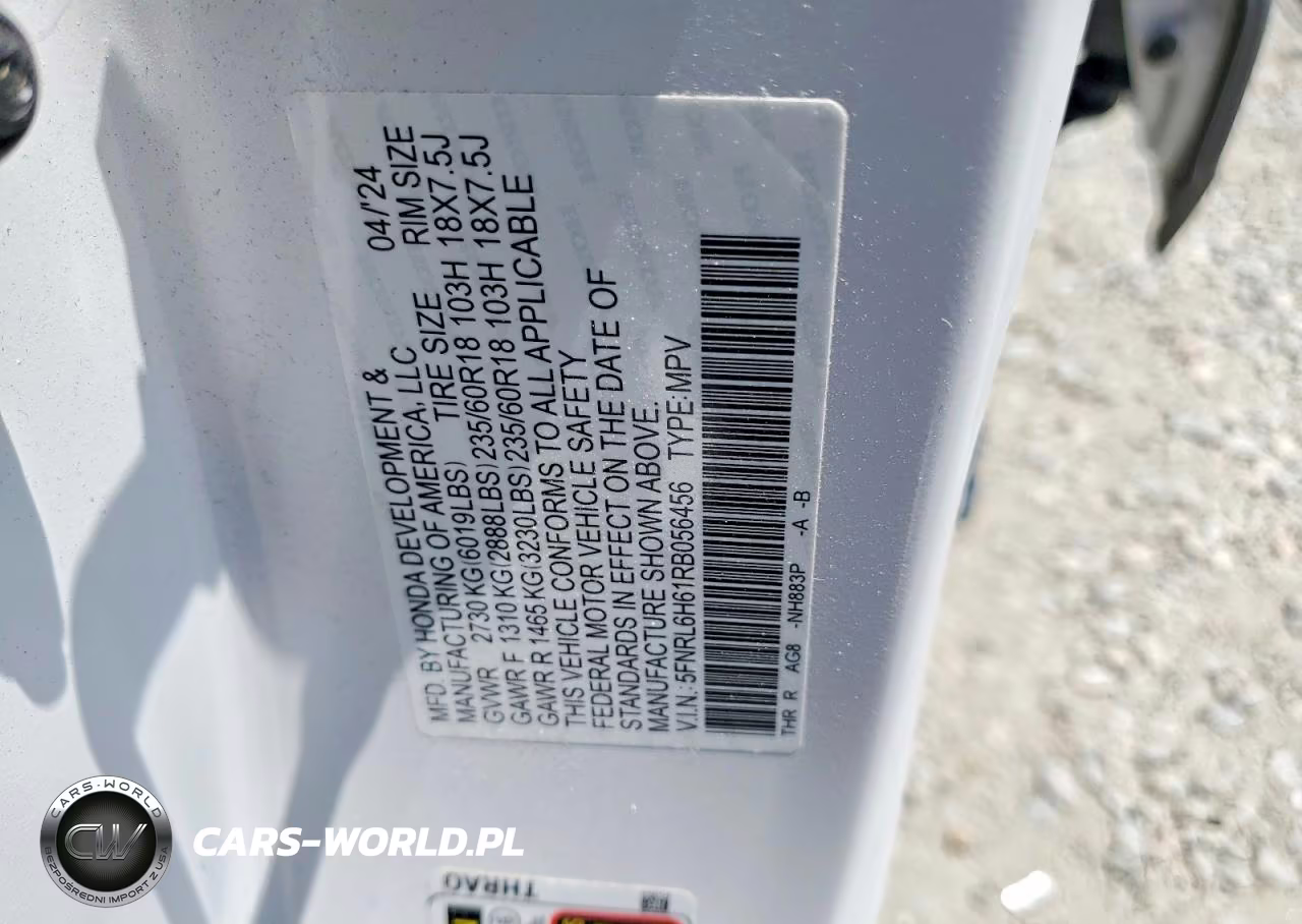2024 Honda Odyssey Exl VIN:5FNRL6H61RB056456 - 14