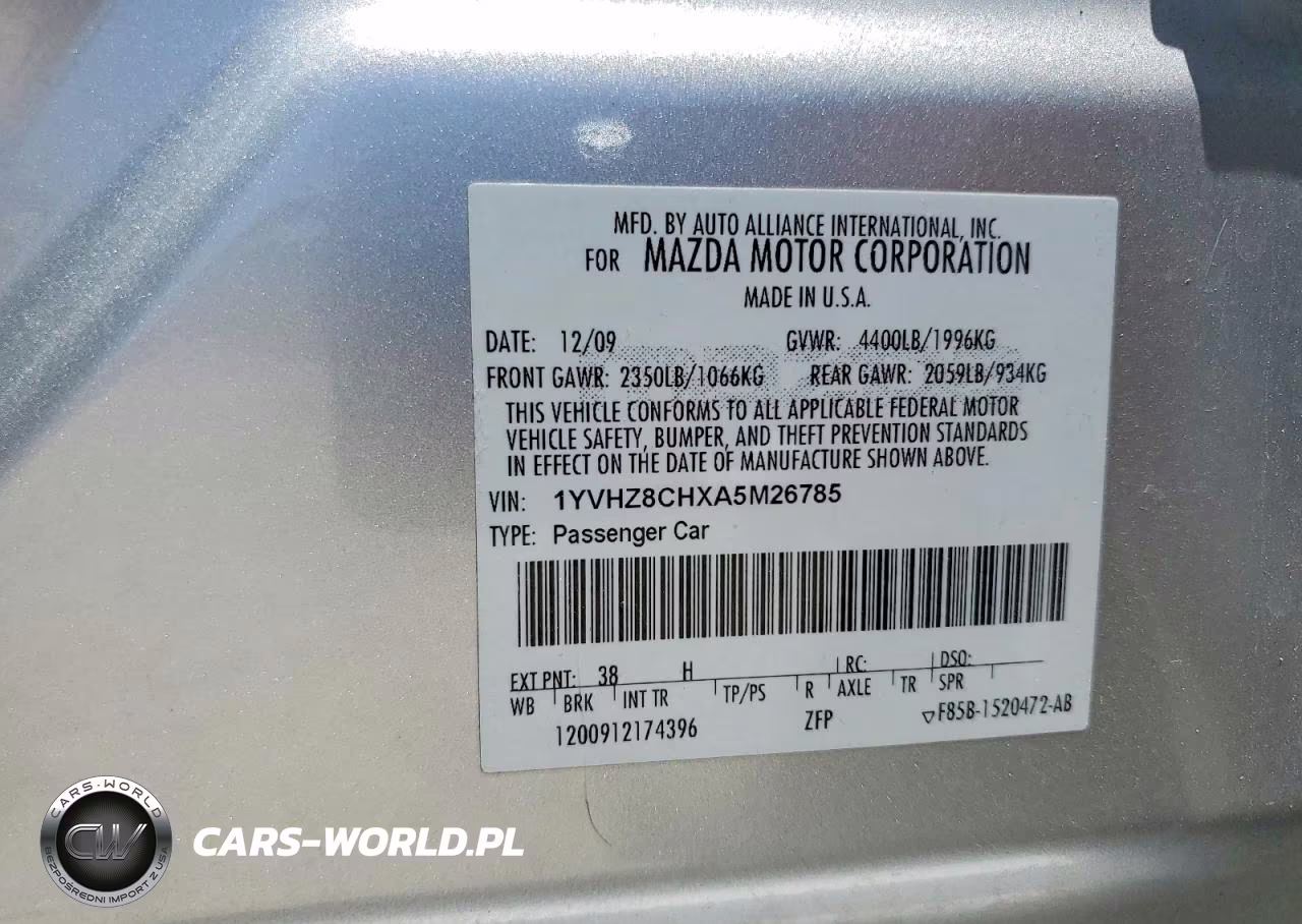 2010 Mazda 6 I VIN:1YVHZ8CHXA5M26785 - 12
