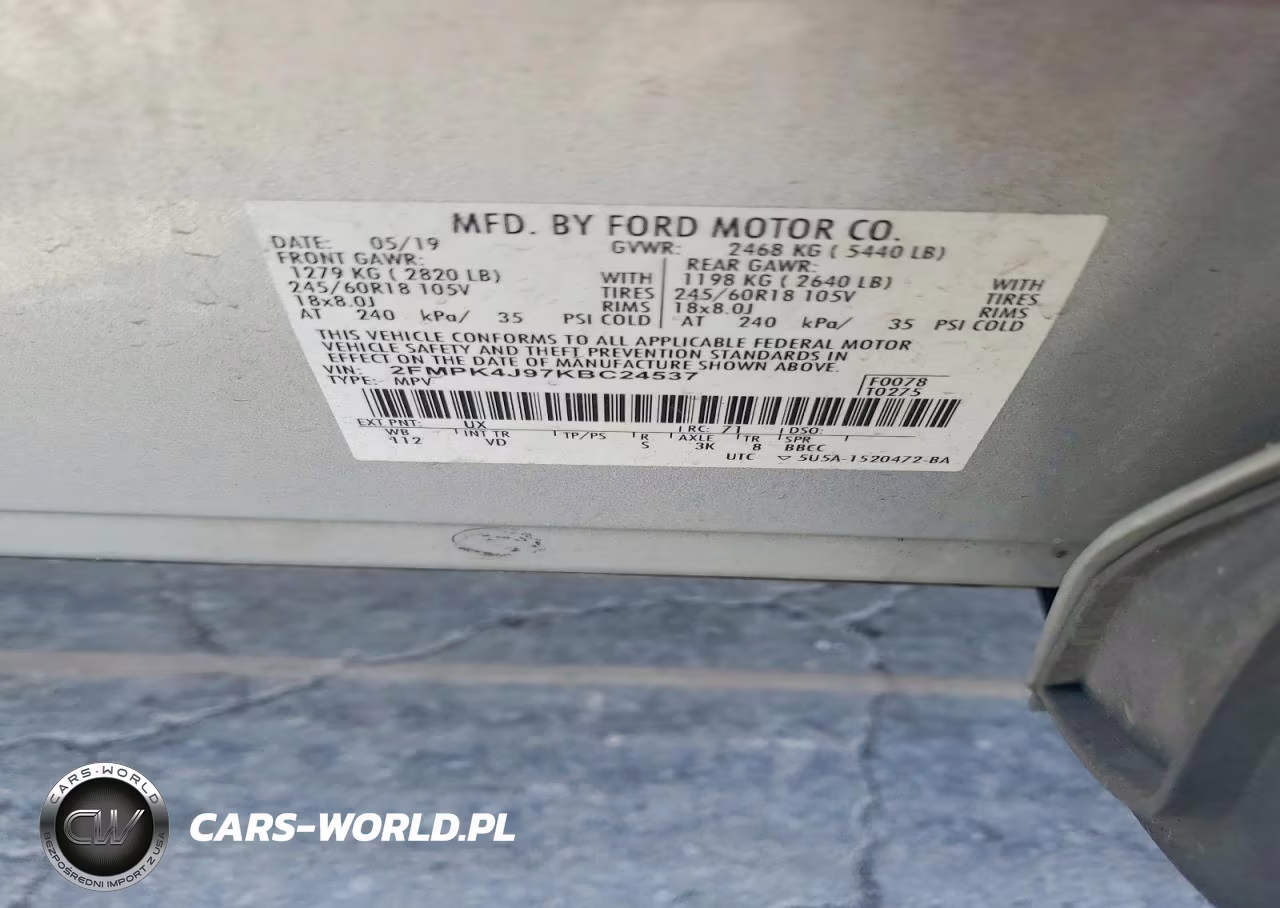 2019 Ford Edge Sel VIN:2FMPK4J97KBC24537 - 13