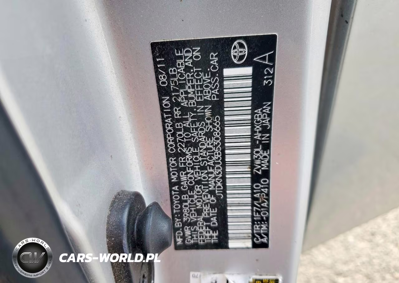 2011 Toyota Prius Four VIN:JTDKN3DU3B5308665 - 12