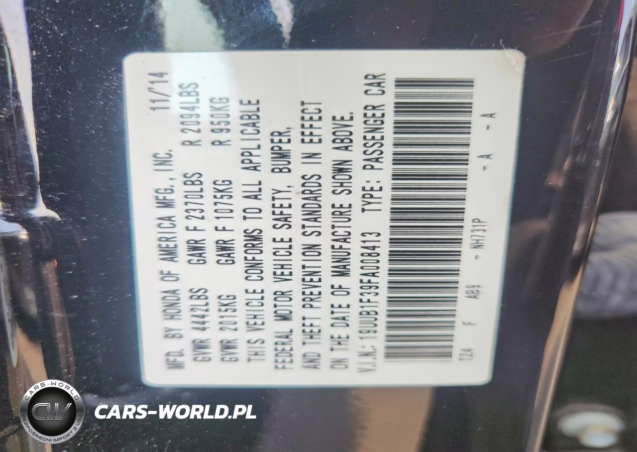 2015 Acura Tlx VIN:19UUB1F39FA008413 - 12