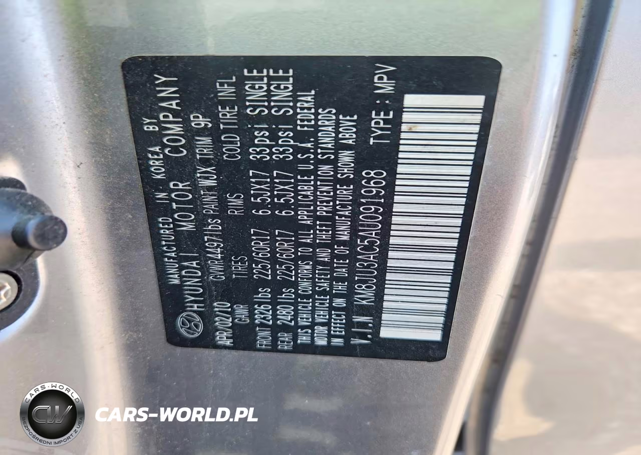 2010 Hyundai Tucson Gls VIN:KM8JU3AC5AU091968 - 13