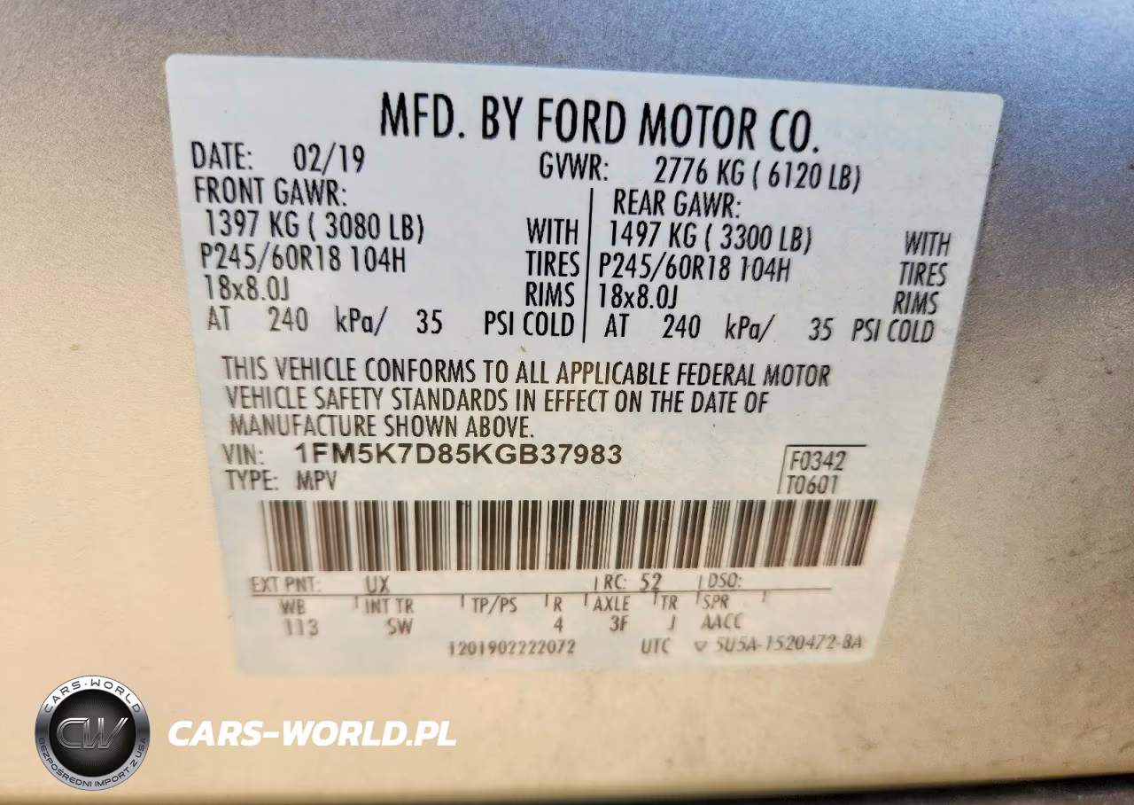 2019 Ford Explorer Xlt VIN:1FM5K7D85KGB37983 - 13