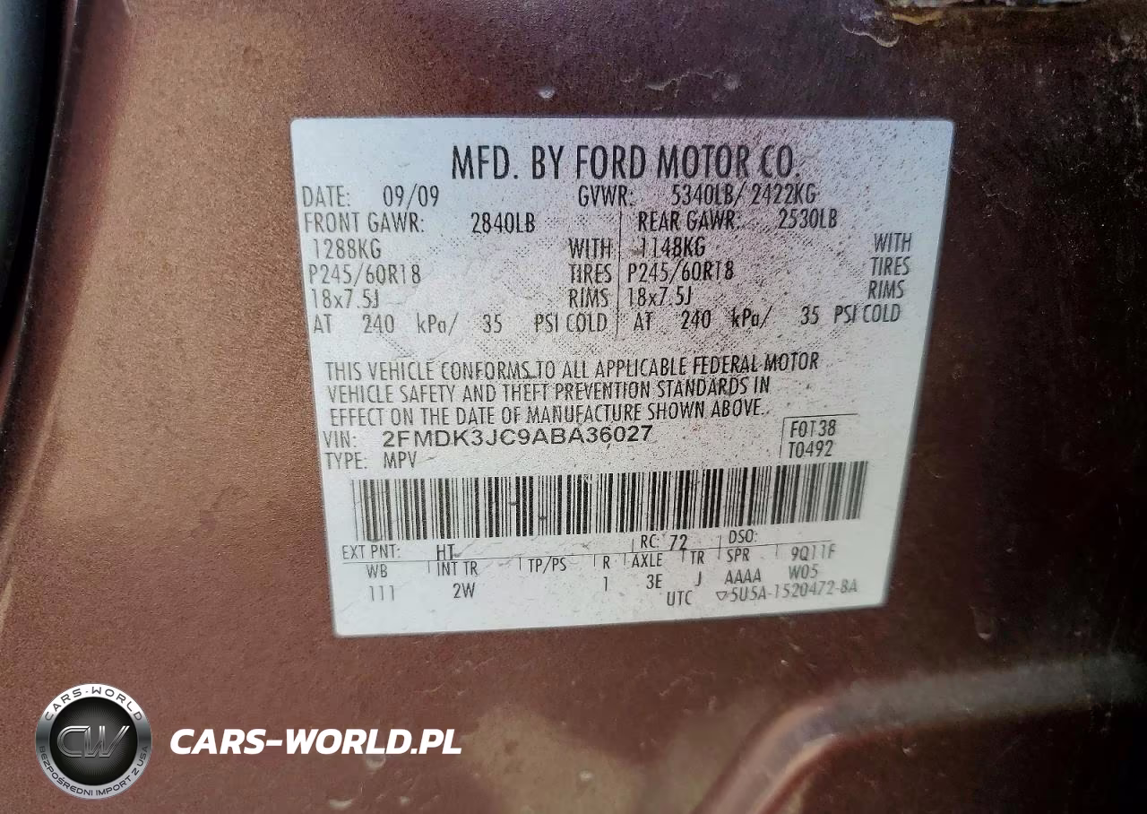 2010 Ford Edge Sel VIN:2FMDK3JC9ABA36027 - 13