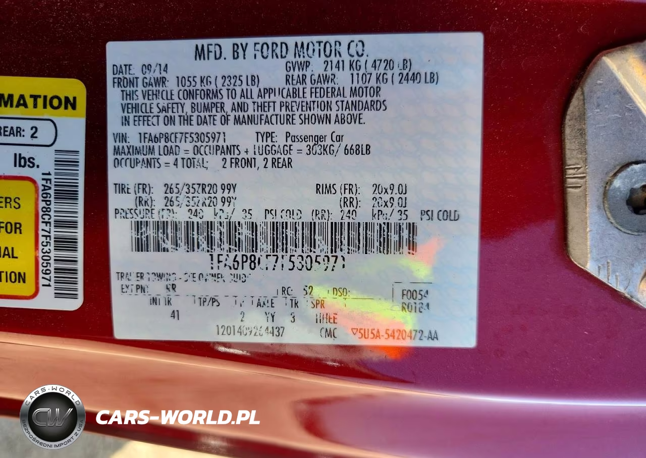 2015 Ford Mustang Gt VIN:1FA6P8CF7F5305971 - 13