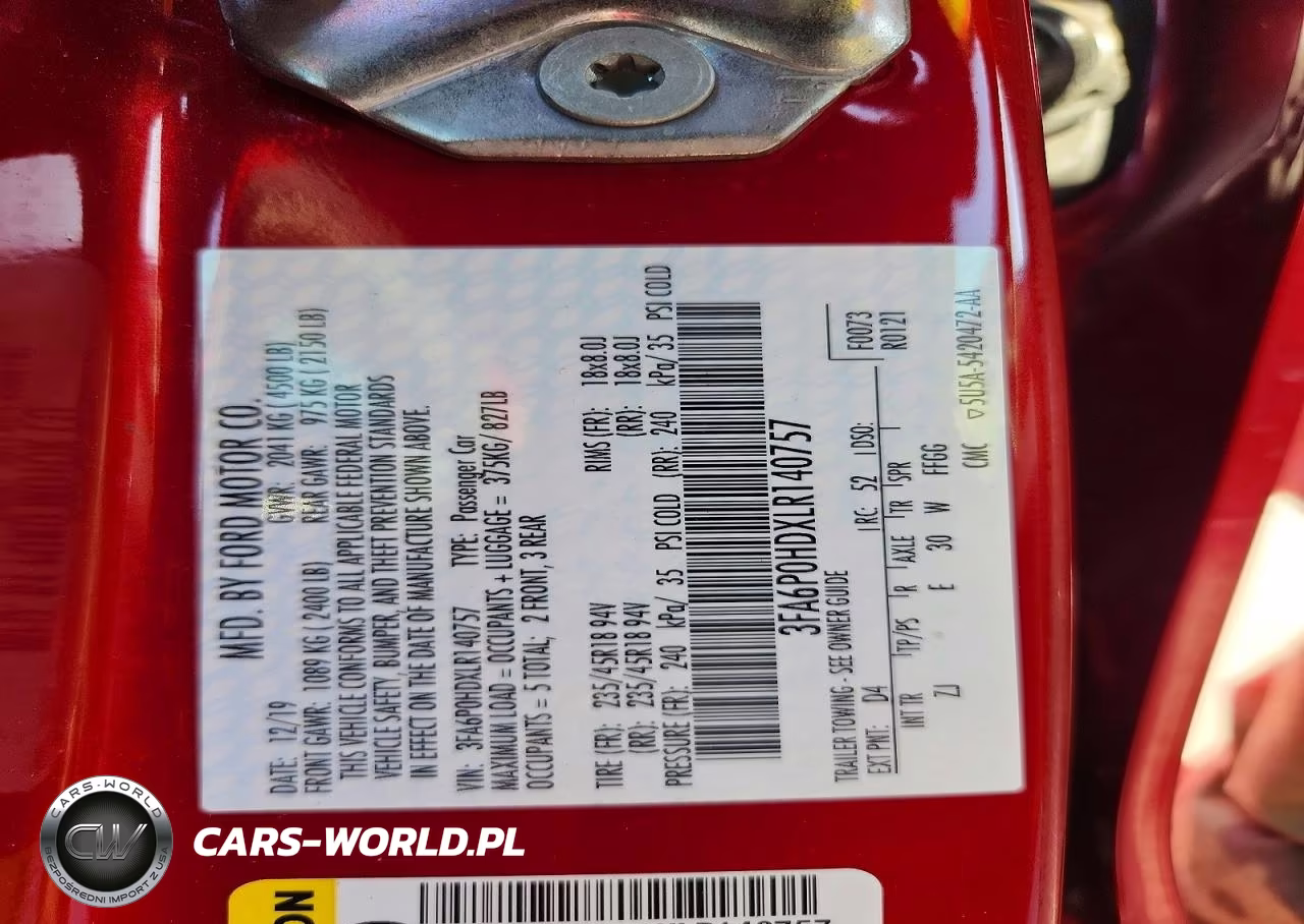 2020 Ford Fusion Se VIN:3FA6P0HDXLR140757 - 12