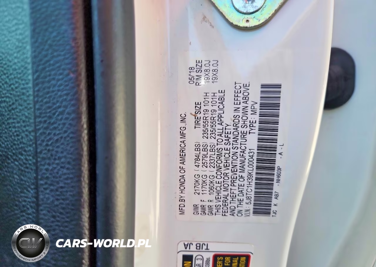2019 Acura Rdx VIN:5J8TC1H39KL000431 - 12