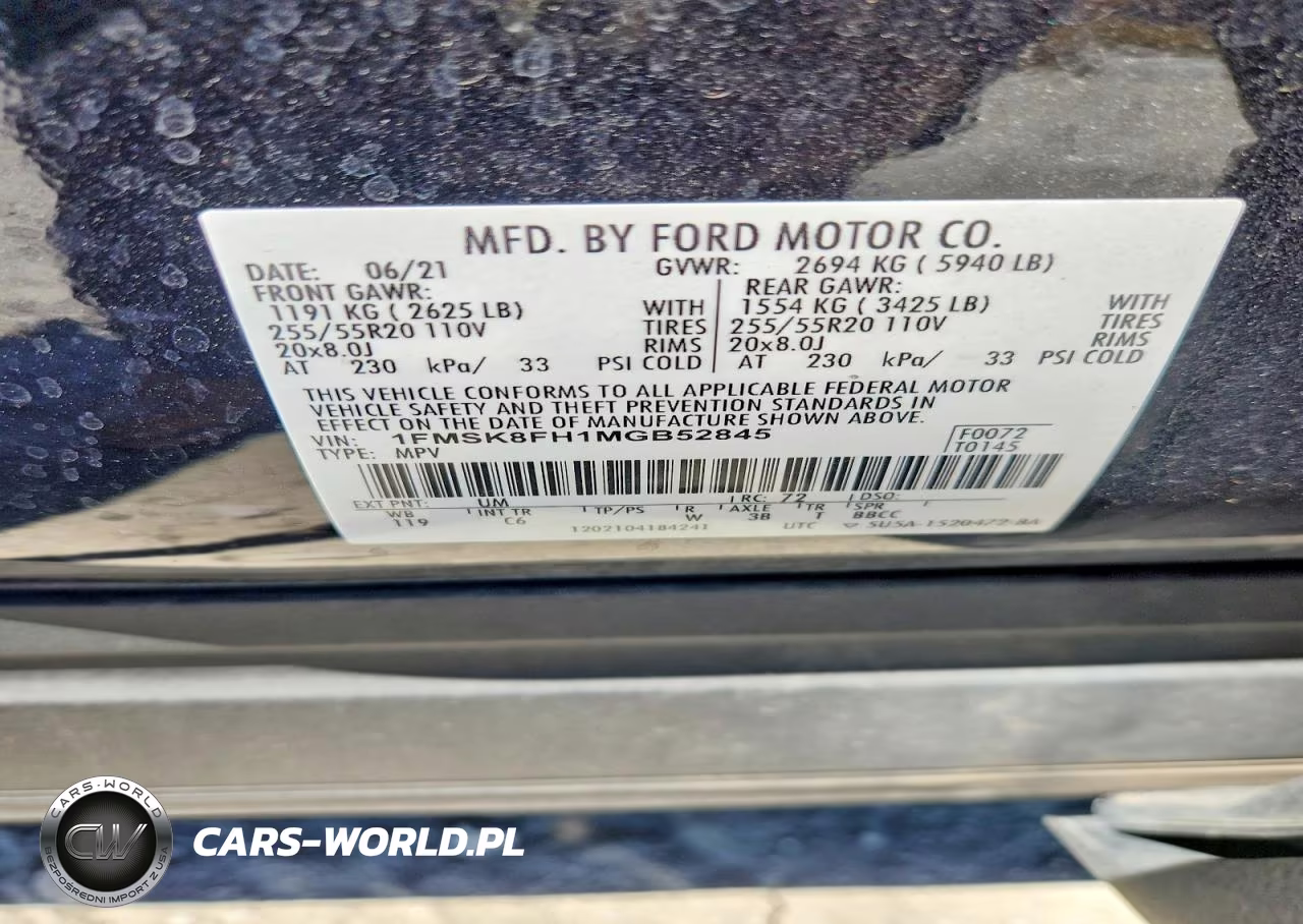 2021 Ford Explorer Limited VIN:1FMSK8FH1MGB52845 - 14