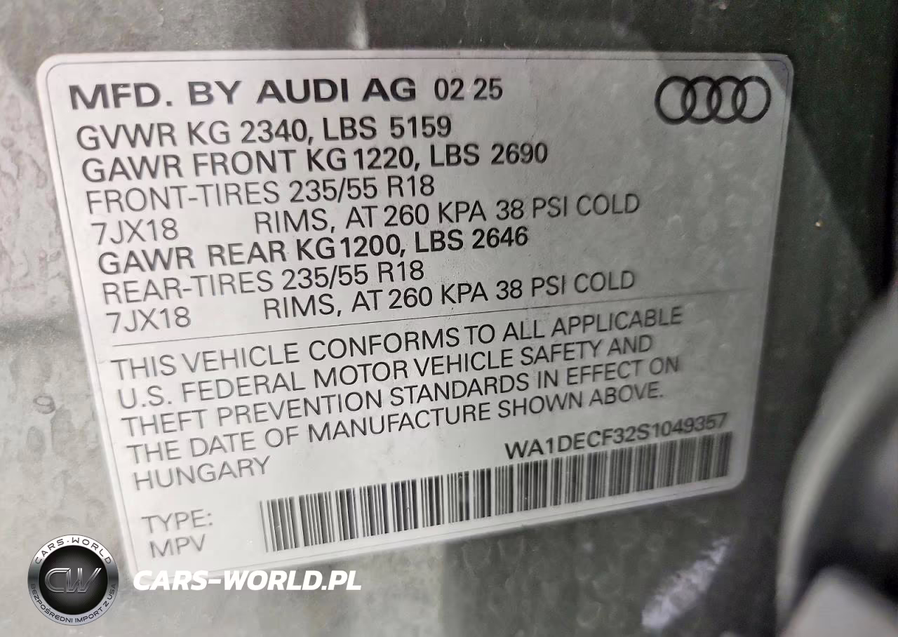 2025 Audi Q3 Premium S Line 45 VIN:WA1DECF32S1049357 - 13