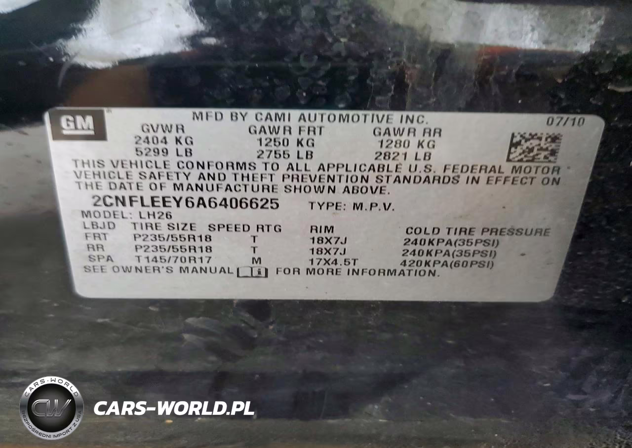 2010 Chevrolet Equinox Lt VIN:2CNFLEEY6A6406625 - 13