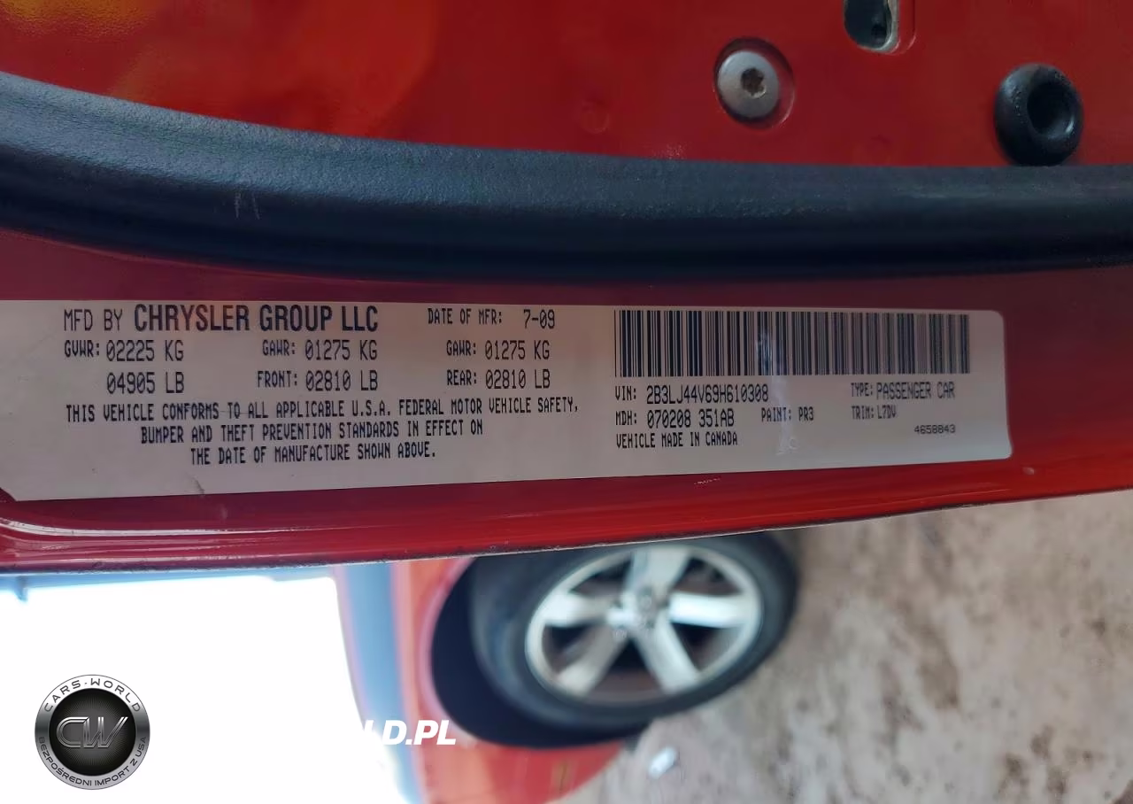 2009 Dodge Challenger Se VIN:2B3LJ44V69H610308 - 12