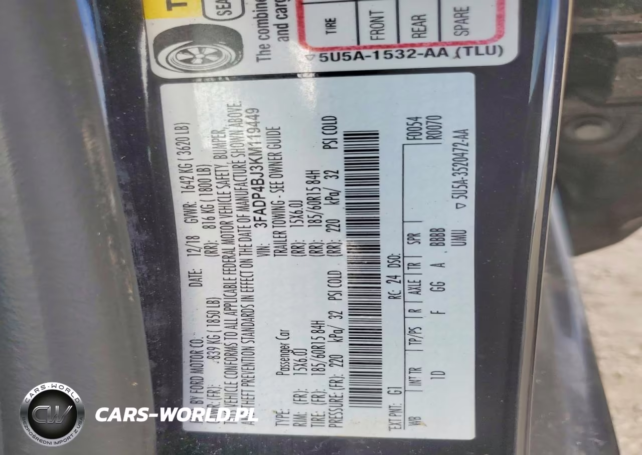 2019 Ford Fiesta Se VIN:3FADP4BJ3KM119449 - 12