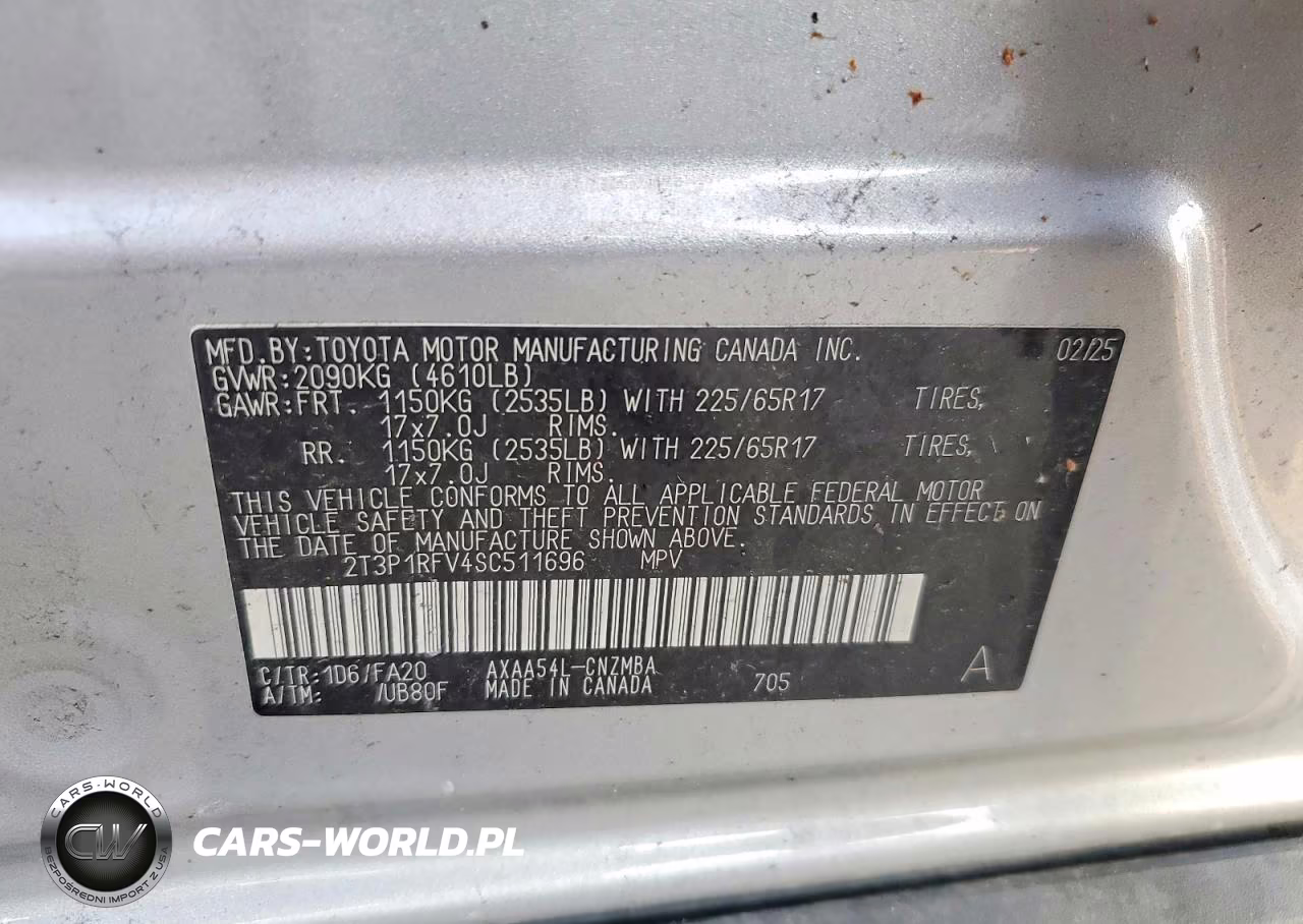 2025 Toyota Rav4 Xle VIN:2T3P1RFV4SC511696 - 14