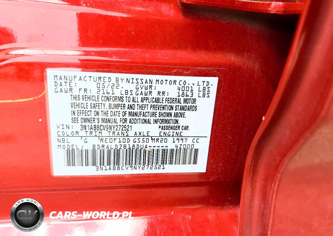 2022 Nissan Sentra Sv VIN:3N1AB8CV9NY272521 - 12