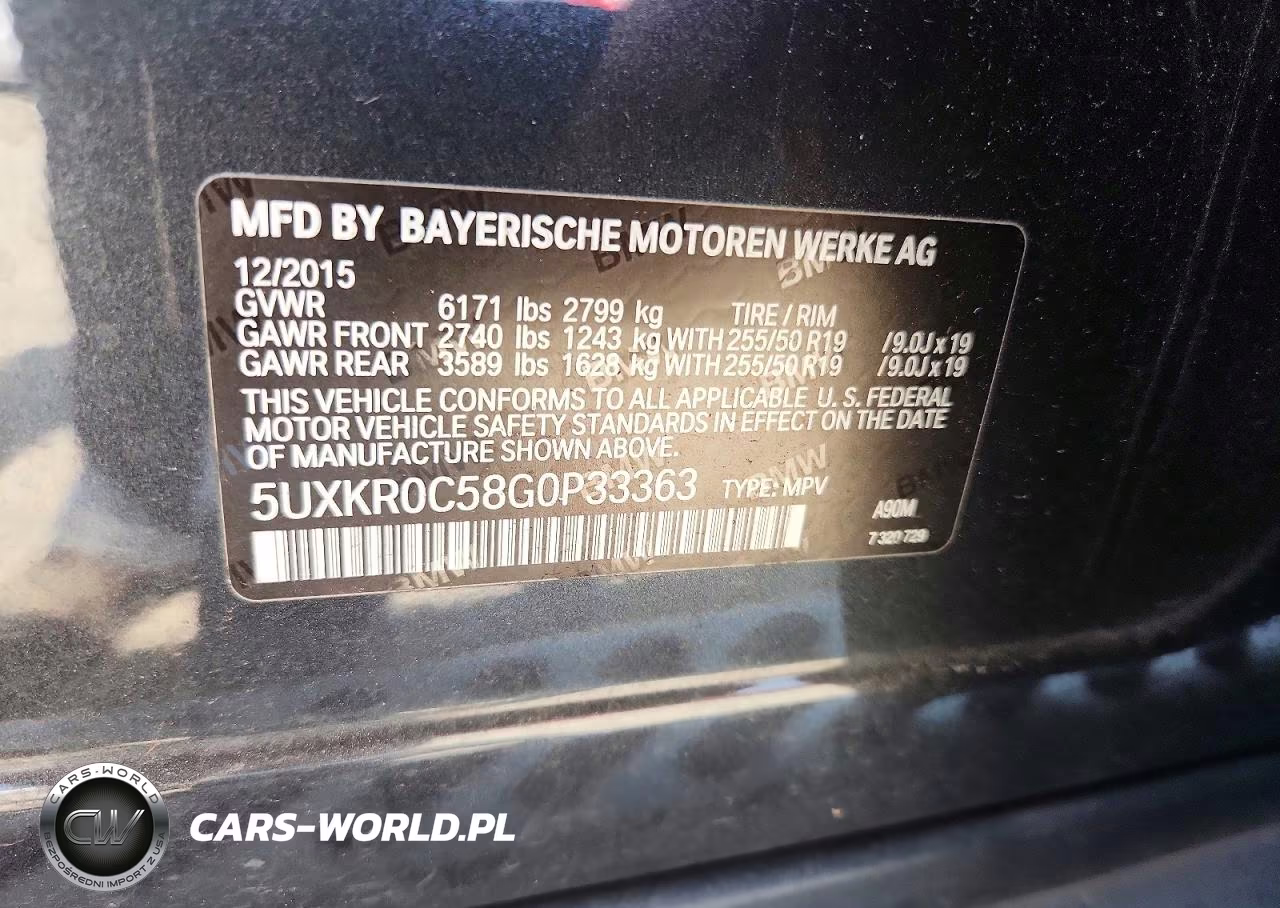 2016 BMW X5 xDrive35I VIN:5UXKR0C58G0P33363 - 13