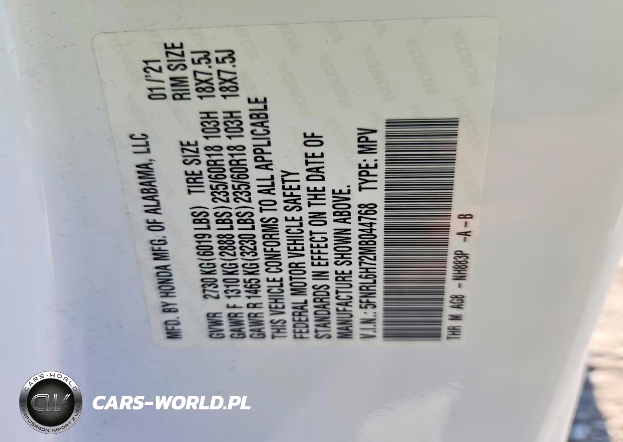 2021 Honda Odyssey Exl VIN:5FNRL6H72MB044768 - 14