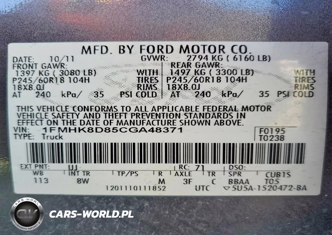 2012 Ford Explorer Xlt VIN:1FMHK8D85CGA48371 - 13