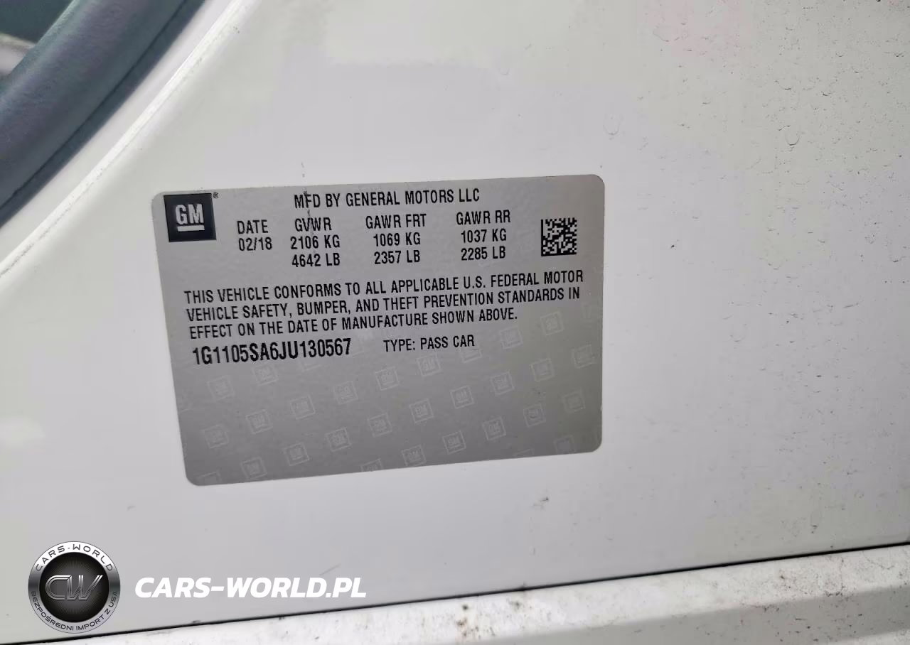 2018 Chevrolet Impala Lt VIN:1G1105SA6JU130567 - 12