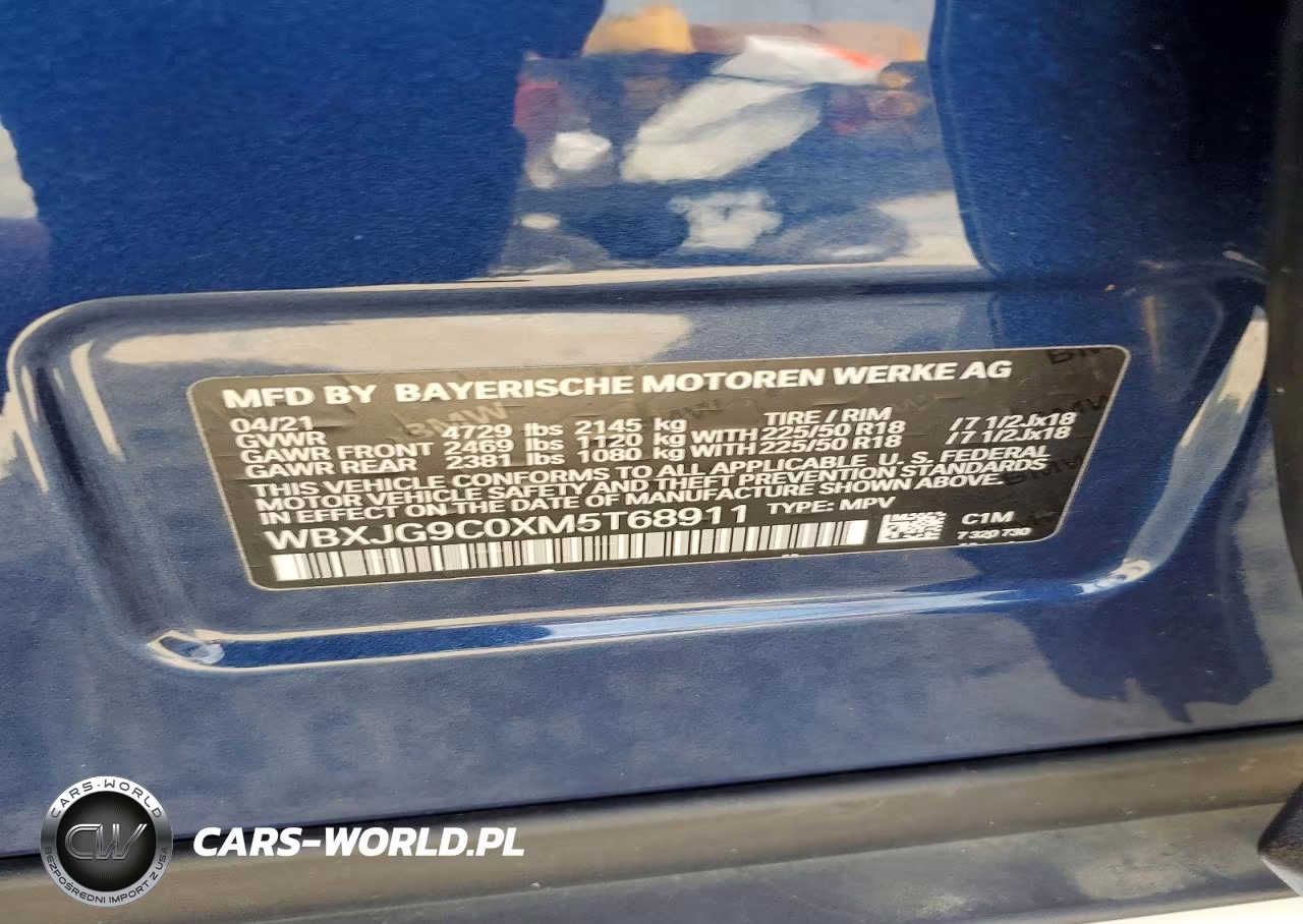 2021 BMW X1 xDrive28I VIN:WBXJG9C0XM5T68911 - 12